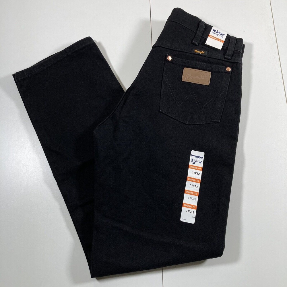 NEW Wrangler Jeans 31x32 Black Denim Original Fit Cowboy Western NWT